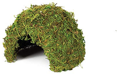 Komodo Natural Moss Cave Nesting Habitat Safe Durable Natural Looking Easy Clean Sheltered Hide Spot for Reptiles - Medium