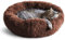 Whiskers & Friends Katzenbett, Katzenbetten für Indoor-Katzen, waschbar, orthopädisch, weich, flauschig, rund, beruhigendes Haustierbett für kleine bis große Kätzchen und Hunde, kleine Hundebetten und