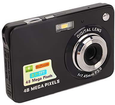Digital Camera 4K Ultra HD Mini Camera with 48MP, 8x Zoom and 2.7in LCD, Built-in Fill Light, Perfect for Kids to Adults