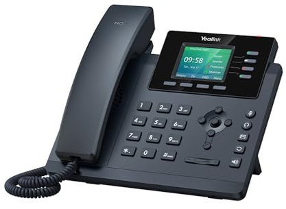 Yealink SIP-T34W WiFi IP Phone, 4 VoIP Accounts. 2.4-Inch Color Display. Dual-Port Gigabit Ethernet, 802.3af PoE, Power Adapter Not Included, Black.