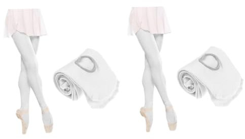 CALLARON 2stücke Ballett-strumpfhosen Damen Rutschfeste Tanzstrumpfhosen Für Mädchen Elastische Und Strapazierfähige Ballettsocken Für Tanzunterricht Und Freizeit Weiß