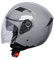 PROANTI Motorradhelm Jethelm Motorrad Helm mit kratzfestem Visier- und integriertem Sonnenschutz - Grau, M