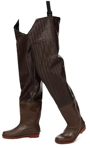 JCWGLY Wathose wasserdichte Watstiefel Für Herren Und Damen, Angelstiefel Für Den Außenbereich, Hüftstiefel, Watstiefel, Leicht Und rutschfest(38 EU)