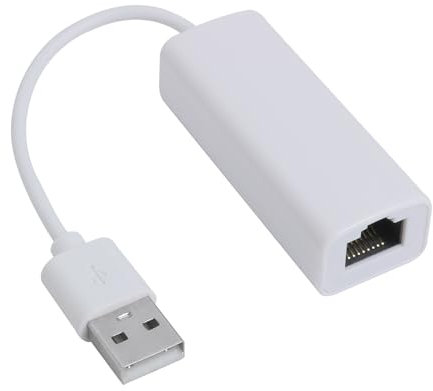 Greacesrio Adattatore di Rete USB Ethernet (LAN) USB 2.0 a Gigabit Ethernet 10/100/1000, Compatibile per Windows 7/8/9/10/11 Vista(32/64bit), XP,2003/2000 (Bianco)