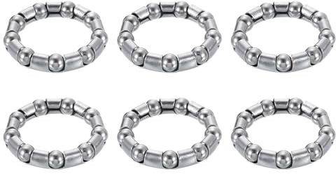 QUARKZMAN Roulement à Billes de pédalier de vélo 5/16 Pouce (8mm) x 9 Billes, 6 pièces de Rechange pour roulements de pédalier de vélo et roulements de Cadre de Roue