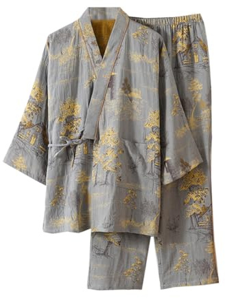 OWLONLINE Pyjama Japonais Ample pour Homme Taille M -F6
