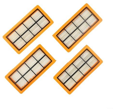 Shophubio Filtro para aspiradora Kärcher AD2, AD3.000, AD3.200, AD3 Premium y AD4 Premium, 4 unidades, papel de filtro, 192 x 97 x 48 mm, amarillo
