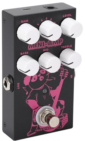 RiToEasysports Pedal de Efectos Guitarra, 9 Tonos Amplificador Clásicos y EQ 3 Bandas Pedal Guitarra Eléctrica Múltiple para Práctica de Interpretación, Músicos Principiantes y Profesionales