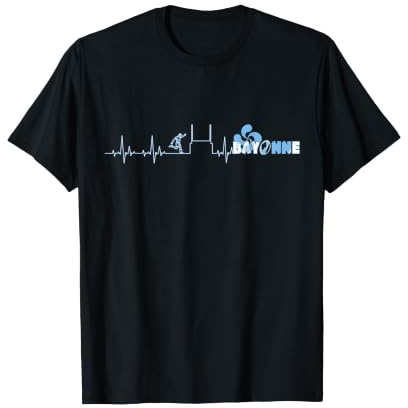 Bayonne Mon Cœur Bat Rugby Aviron Bayonnais T-Shirt