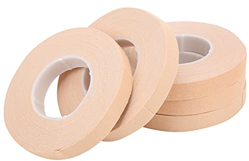 POENVFPO Fingertejp, 5 Rullar Bomullsadhesiv Gips med Vegetabiliskt Lim för Stränginstrument, Inklusive Sax (Performance tejp (hudfärg))