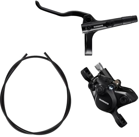 Shimano Non-Series MTB BR-MT200 / BL-MT200 bled brake lever/post mount calliper, black, rear left