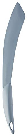 Mastrad – Spatule Flipper Silicone 33,3 cm – Lame Incurvée Souple – Dimensions 33,3 × 5,4 cm – Idéale Crêpes & Bols Profonds – Anti-rayures, Gris