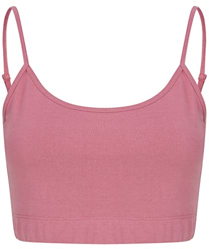 COOZO Damas Top De Tirantes Recortado De Moda Sostenible con Tirantes Ajustables