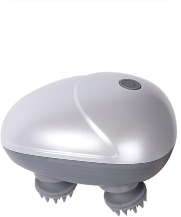 Elektrisches Kopfmassagegerät, Drahtlos Kopfhaut Ganzkörpermassagegerä mit 4 Köpfe und 6 Massage-Modi, Tragbar Wasserdicht Haustier Massagegerät, für Ganzkörpermassage, HundeköRper, Haarwachstum