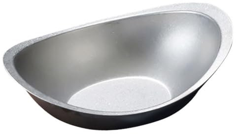 Mikinona Ciotola in Acciaio Inossidabile Per Servire Cibo Ciotola e Ristoranti Contenitore Multifunzionale Imboccatura Liscia