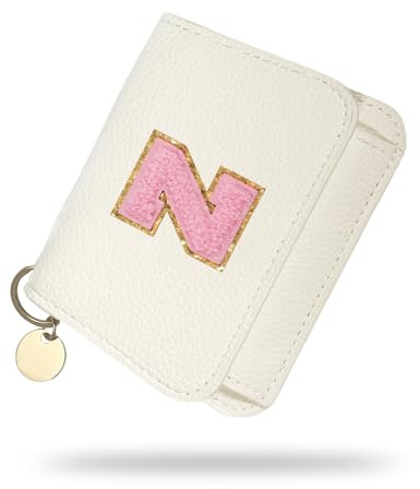 Girls Wallet, Initial Women's Wallets, White Small Wallet for Kids with 5 Card Slots Holder, Personalised Purses Gifts for Girls and Women, Birthday Gift, Christmas Gifts, Travelling Wallets Gift (Z)