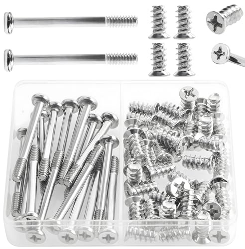 Zmbroll 60Pcs Silver PC Computer Case Cooling Fan Mount Screws UNC 6-32x32mm Fan Long Screw and PC Case Fan Screws M5x10mm Radiator Water Cooling Screw for Computer Case Fan Mount
