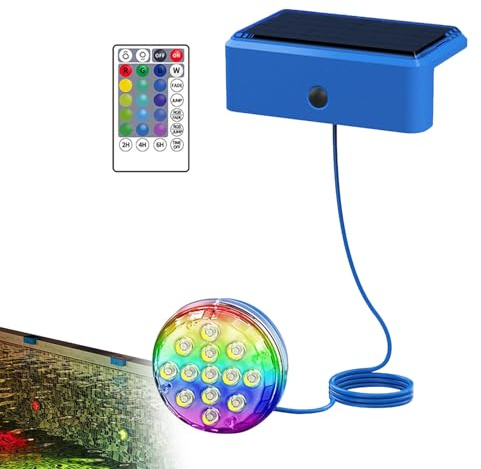 Lámpara solar para el área de la piscina, lámparas de suelo con temporizador, iluminación subacuática multimodo para bodas, jardín, fuentes exteriores