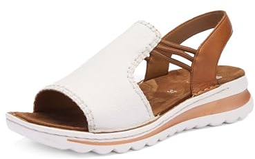 ARA Dam Tampa Sandal, White Cognac, 3.5 UK