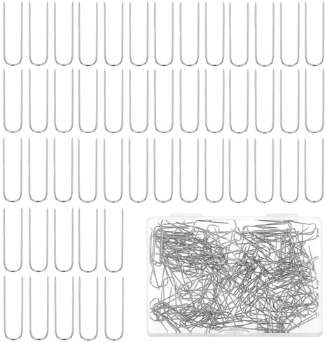 200Pcs 23Mm Sewing U-Pins，Double Blocking and Fork Pins for Quilting, Dressmaking, Knitting and Jewelry Display, Multipurpose Stainless Steel Straight Pins for DIY Crafts and Home Decor