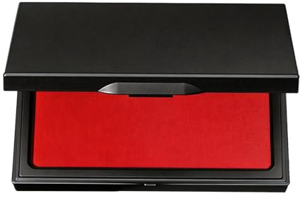 Red Ink Pad for Stamps, Water Based Stamp Pad for Office & Crafts | Quick Dry Washable Ink Pad with Even Coverage for Paper Stamping, Scrapbooking, DIY Projects and Document Marking