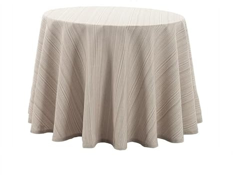 ECOMMERC3 | Falda Mesa Camilla para Mesa Redonda 80 cm y 75 cm de Altura | Enaguas Mesa Camilla Suave y Decorativa | Mantel Camilla Javea Color Crudo | Ropa Mesa Camilla Fabricada en España