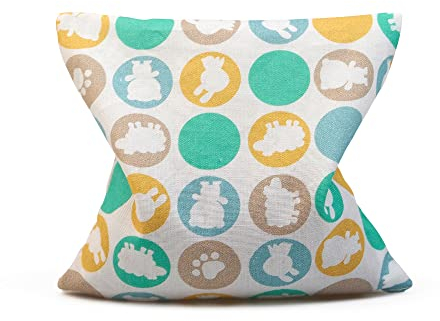 GRÜNSPECHT Bio-Traubenkern-Kissen 12x12cm, Wärmekissen für Babys & Kleinkinder, bei Blähungen & Bauchschmerzen, Tierprint, GOTS (675-V1)