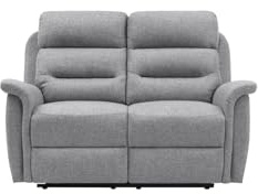 LOUNGITUDE - Canapé 2 Places de Relaxation en Tissu - Gris Clair