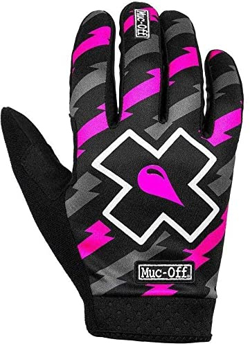 Muc-Off Gants VTT Bolt, Très Petits - Gants de Vélo de Qualité Supérieure Faits Main pour Cyclisme - Gants de Vélo Tactiles en Matériau Respirant, Compatible