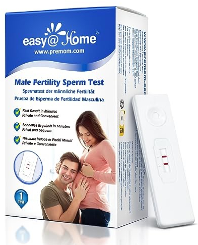 Fruchtbarkeitstest Sperma Test für Männer: Easy@Home 1 x Spermientest Zeugungsfähigkeit Schnelltest Kinderwunsch - Misst die Konzentration von Spermien