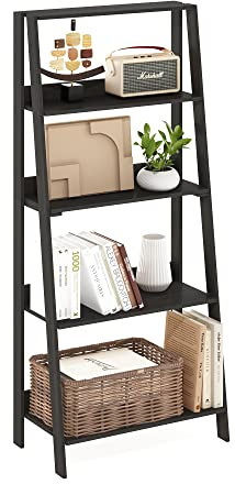 Furinno Scala Scaffale a 5 Ripiani per libreria, Legno ingegnerizzato, Espresso, 5-Tier