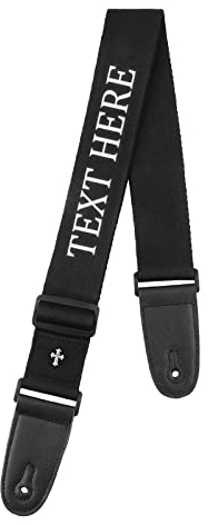 AIVYNA Personalisiert Gitarre Schultergurt Gitarrengurt mit Wunschtext oder Namen Bestickt,Gitarrenband Verstellba Zubehör für Western-Saiteninstrumente