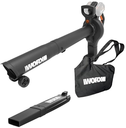 WORX Cordless Leaf Blower, 3 in 1 Blowers for Lawn Care with Leaf Vacuum & Leaf Mulcher, Electric Blower with Brushless Motor & 2 Speed Control, Batteries & Charger Not Included, WG583.9