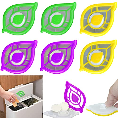 SRV Hub 6Pcs Bin Fresheners, Self-Adhesive Pedal Bin Lid Sticker Air Freshener Fragrance, Dustbin Scent Air Freshener Fresh Odour Assorted