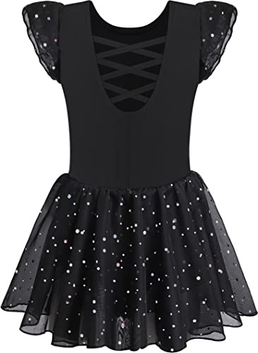 Mulnall Girls Dance Leotards for Ballet Dress Shiny Skirt(4043-06-XXL)