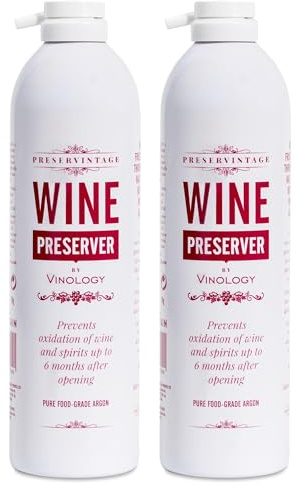 Preservintage Wine Preserver - Professional Standard Pure Inert Argon Gas for use with Wine Stopper or Cork in an Easy to use Lightweight aerosol can - 9L (2)