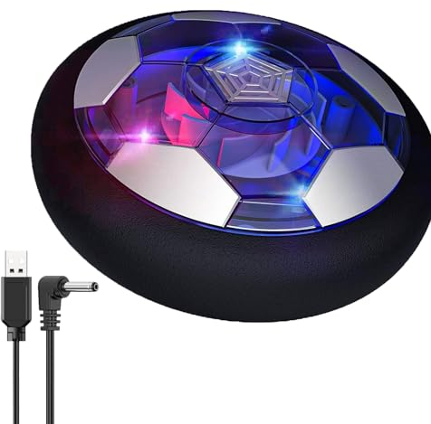 NIWWIN Balón Fútbol Flotant,Air Power Football - Imite el Partido de fútbol, Viene con luz LED, Juguete de fútbol Recargable.Regalos navideños de niños y niñas 3 4 5 6 7 8-12 años