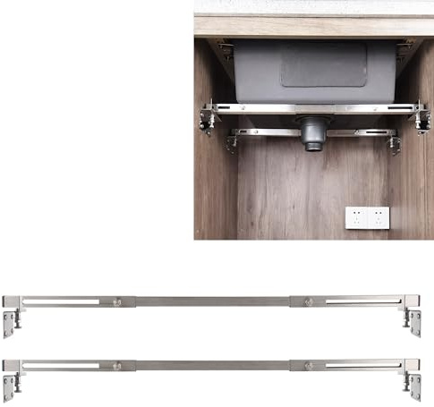 TYESTAND CPT-4 Undermount Sink Supports Brackets Adjustable Stainless Steel Installation Kit for Heavy Duty Undermount Kitchen Sink (20-31.5 inches(51-80cm))