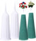 2pcs Cemetery Vase with a Stake and Foam Inserts, Plant Flowers Holder for Keeping Bouquets in Place, Elegant Grave Decorations for Cemetery (White flower holder)