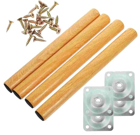 4 Gambe per mobili in legno, con viti di montaggio Facile installazione Hardware per tavolo e divano letto, 50 cm