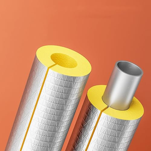 CMJYMX Fundas Aislante De De Lana De Vidrio Anticongelante para Tuberías Exteriores (ID 22mm～219mm) Aislamiento De Tuberías para Exteriores, Aislante Tubo Aire Acondicionado(48mmX50mm)