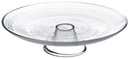 Alzata in Vetro per Dolci e Frutta con Piatto Rigato cod.AD11621XX cm 7h diam.28 by Varotto & Co.