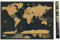 Weltkarte Rubbeln, Hillylolly Rubbel Landkarte, Scratch Map World, 42.5 x 30cm, für Reiseliebhaber