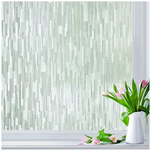 Lifetree Frosted Window Film Privacy, Self-Adhesive Glass Film for Windows Anti-UV Static Cling Decorative Opaque Films for Home Office Bathroom 44.5 * 200cm