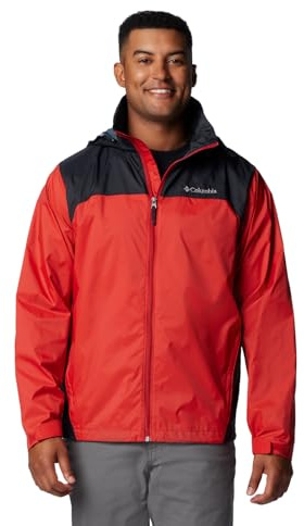 Columbia Glennaker Lake II Giacca Antipioggia da Uomo, Rosso Vela/Nero, 6XL Plus