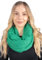 Weicher und leichter Damen Loop Schal Uni Farben Rundschal Ganzjahres Schal Schlauchschal Accessoires - Carina (Grün P13)