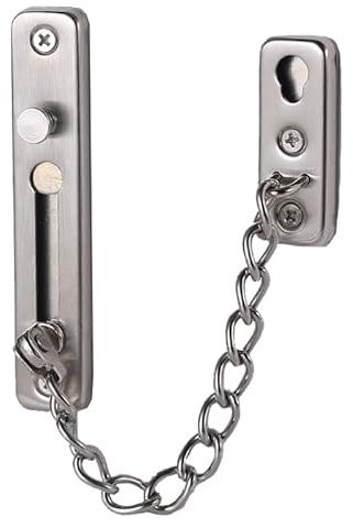 Türkette Türsicherungskette Sicherheitskette Tür Schloss mit Schrauben und Kratzschutz Edelstahl