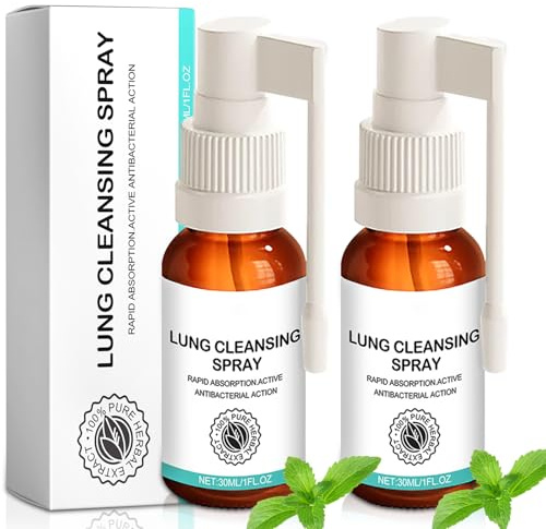 2 st Herbal Spray för lungrengöring, lungrengöringsspray, örtrengöringsspray för daglig användning, 30 ML