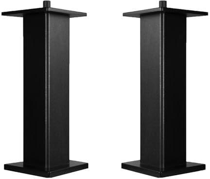 Högtalarstativ, Golvstående Sand Kan Fyllas Högtalarställ, Bricka 280x240 Mm 2 Delar Högtalarställ, For Hemmabio Professionellt Framförande Inspelning Komponering(Black,280x240x900mm)