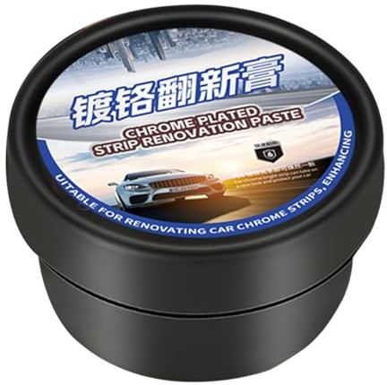 Genérico Limpiador Y Pulidor De Cromo - Pulimento De Cromo | 50g Pasta Protectora Brillante Antiarañazos Rápida Renovadora para Faros Llantas Neumáticos